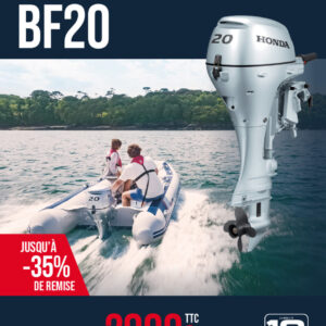 Honda BF20 Arbre Court / Long – Moteur Hors-Bord 20 chevaux (option chargeur, démarreur électrique, commande à distance)
