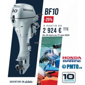 Honda BF10 Arbre Court / Long – Moteur Hors-Bord 10 chevaux (option chargeur, commande à distance)