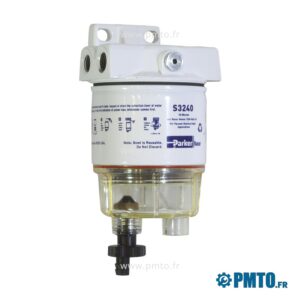 Filtre séparateur essence bol transparent 140l/h Parker RA121