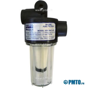 Filtre séparateur essence bol transparent 95l/h Parker RA002