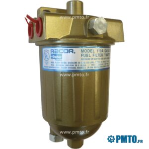 Filtre séparateur gasoil bol métal 57l/h Parker RA110