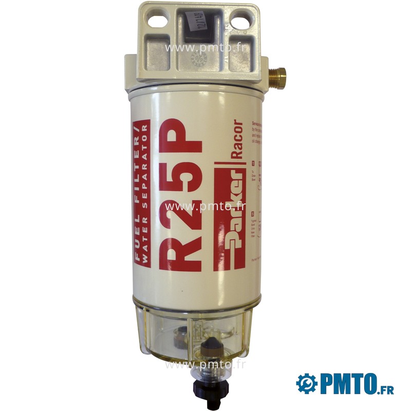 Filtre séparateur gasoil bol transparent 170l/h Parker RA245
