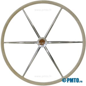 Roue inox gainée cuir diamètre 700mm cône MO Savoretti KM572